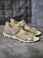 Дитячі ортопедичні босоніжки на липучках з натуральної шкіри 35 розмір, фото 2