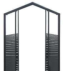 Душова кабіна 80х80 см квадратна без піддона, скло з принтом 5 мм, профіль чорний ТМ Ko&Po, фото 4