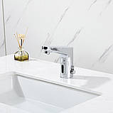 Сенсорний змішувач для умивальника FRAP F513, латунь, хром, фото 3