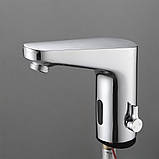 Сенсорний змішувач для умивальника FRAP F513, латунь, хром, фото 5