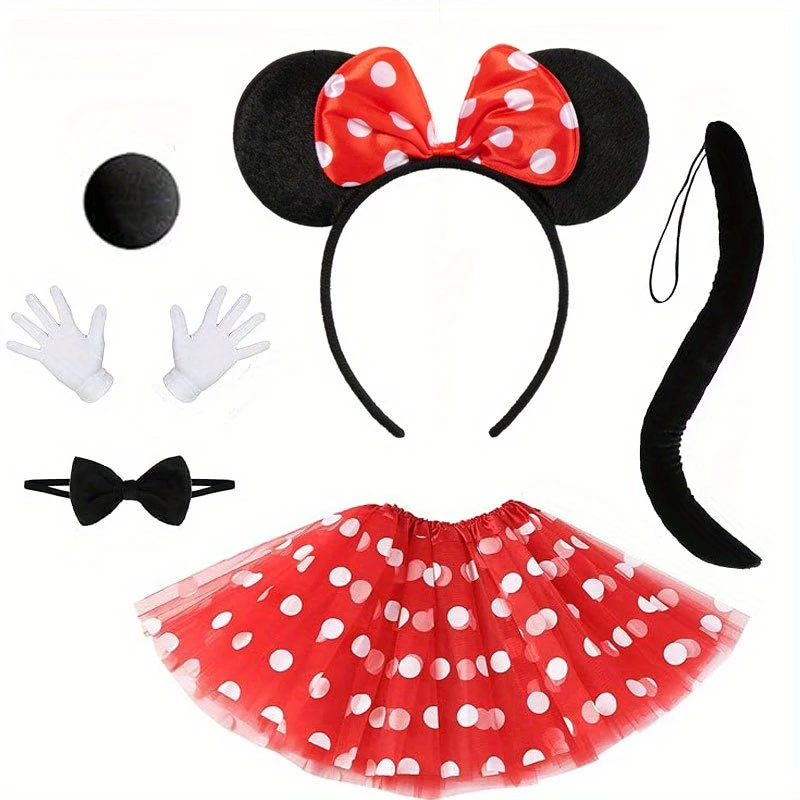 Костюм Мінні Маус.  Костюм Мікі Мауса для дівчинки зі спідницею, фото 1