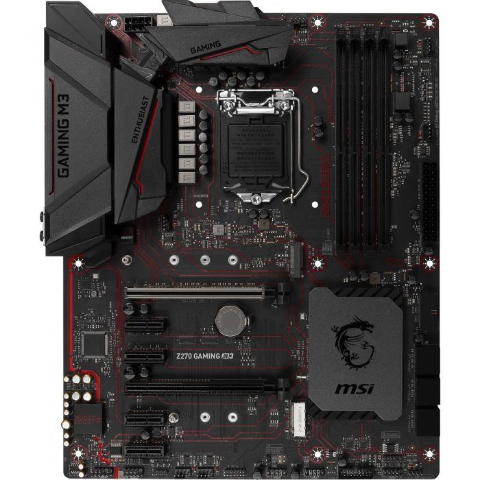 Материнська плата MSI Z270 GAMING M3 (ATX, Intel Z270, PCI-Ex16) s1151, БВ