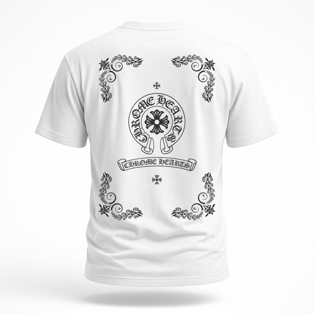 Чоловіча футболка Chrome Hearts біла, стиль Y2K, вулична мода, фото 1
