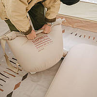 Самонадувний матрац 10 см одинарний з помпою Naturehike NH20FCD08, бежевий, фото 3