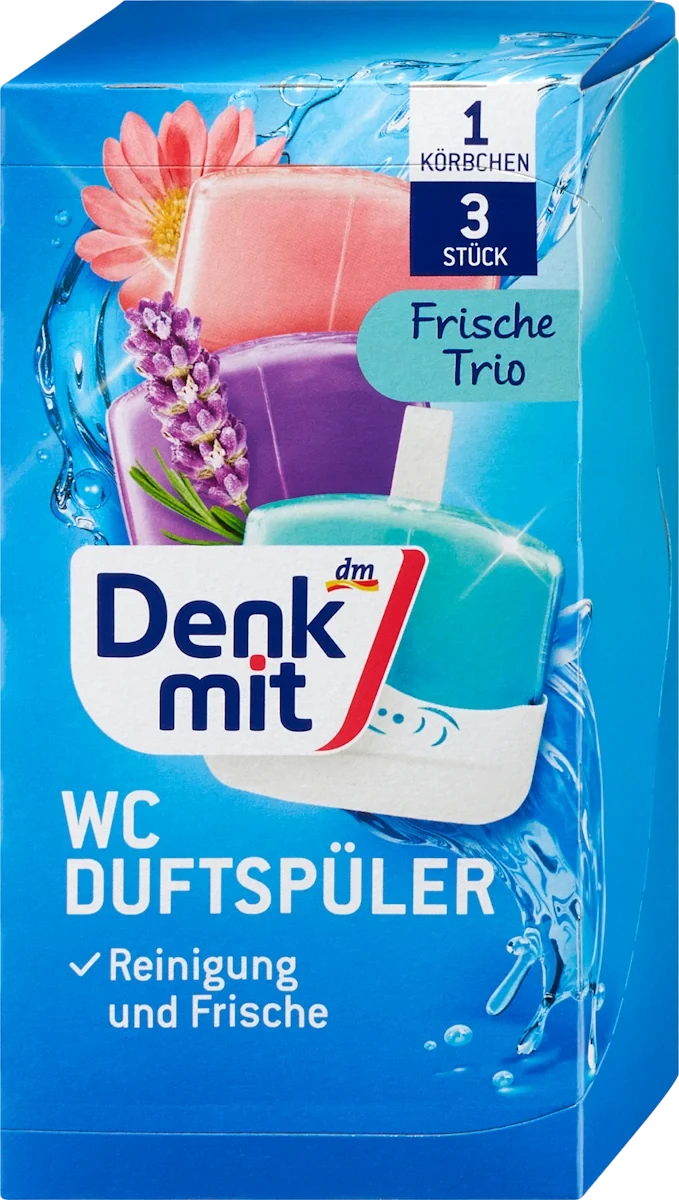 Освіжувач для туалету Denkmit WC Frisehehe Trio, 3 шт
