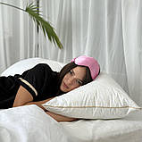 Подушка лебединий пух Bright crystal золотий кант перкаль прямокутна 50х70 см, фото 4