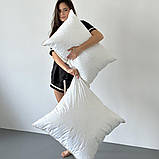 Подушка лебединий пух Bright crystal золотий кант перкаль прямокутна 50х70 см, фото 6