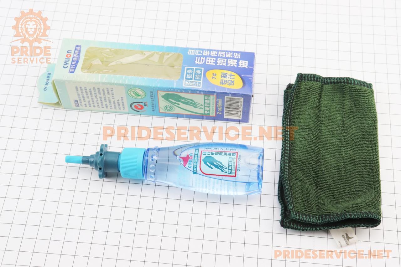 УЦІНКА вело Змазка для приводних ланцюгів та механізмів, 60ml, P01-7 (нетоварний вигляд, сліди підтікань), МОТОХІМІЯ, SV-407234