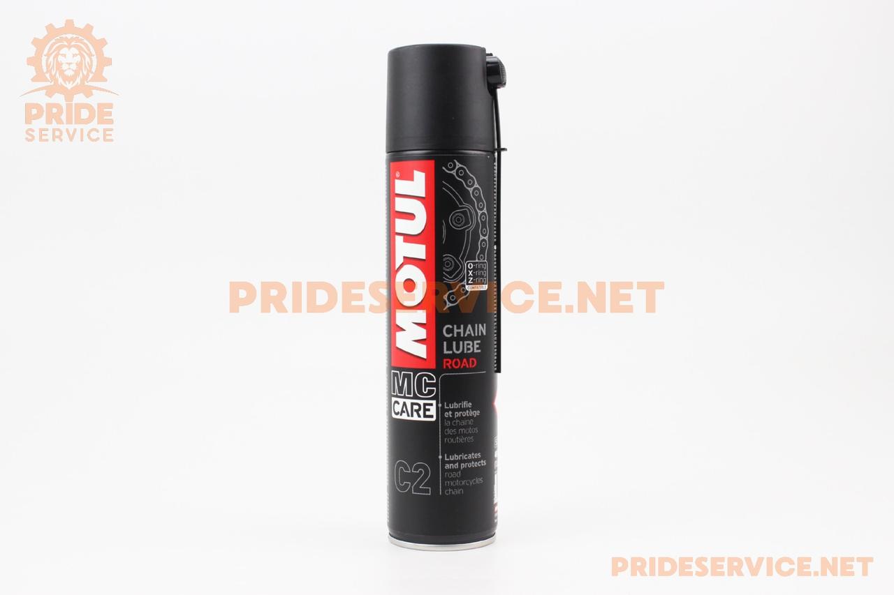 Змазка для приводних ланцюгів (липке) "C2 Chain Lube ROAD", аерозоль 400ml, МОТОХІМІЯ, SV-304171
