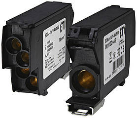 Блок розподільчий EDBJ-1x70-4x25\B 192A 1000V AC/1500V DC IN: 1*70, OUT:4*25 чорний 1102445
