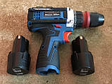 Шурупокрут акумуляторний ЗЕНІТ ПРОФІ ЗПША-12/20 DFR із запасним акумулятором ГАРАНТІЯ 3 РОКИ!, фото 6