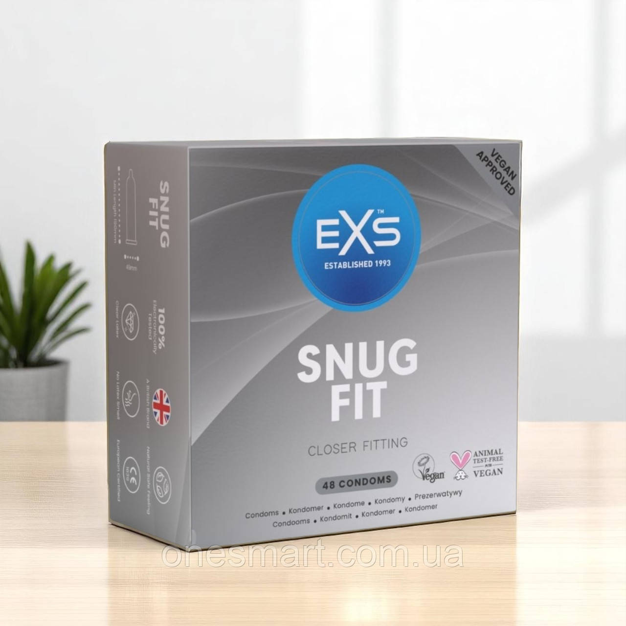 Презервативи EXS Snug Fit вузькі для комфортного сексуального контакту 48 штук, фото 1