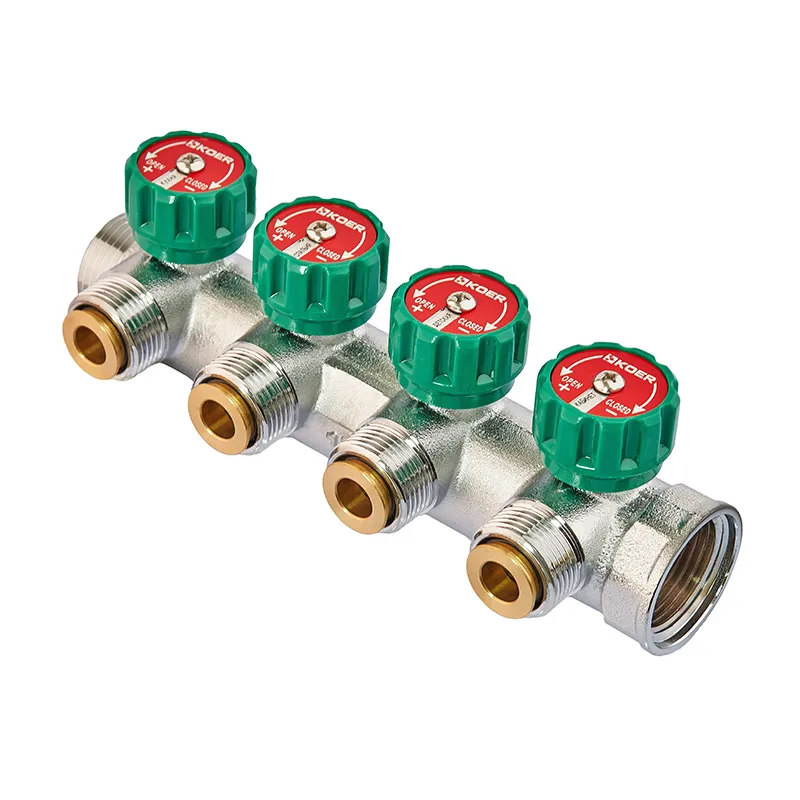 Колектор вентильний з адаптером Чехія KP.1127-4 - 1"x4 - 3/4 ways(євроконус-площина)