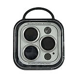 Скло захисне Metal Classic на камеру для iPhone 16 Pro Max / 16 Pro- срібло, фото 2