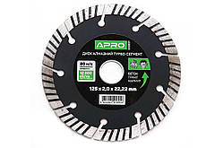 Диск алмазний Apro 125 мм турбо-сегмент (830037)