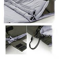 Спальник з капюшоном Naturehike U150 NH20MSD07, (11°C), правий, зелений, фото 3