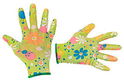 Рукавички Intertool садові нітрилові 8" (зелена) (SP-0163) (12 шт.)