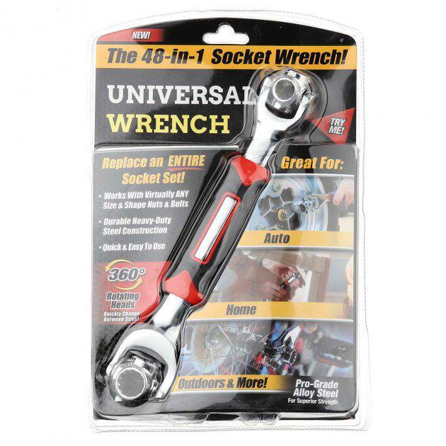 Універсальний гайковий торцевий ключ 48в1 Ключ гайковий трансформер мультитул - фото 1 - id-p2630682687