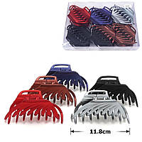 Матова заколка-краб 11.5 см (12 шт)