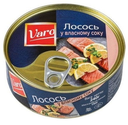 Лосось Кусковий у Власному Соку Varo 240 г, фото 1