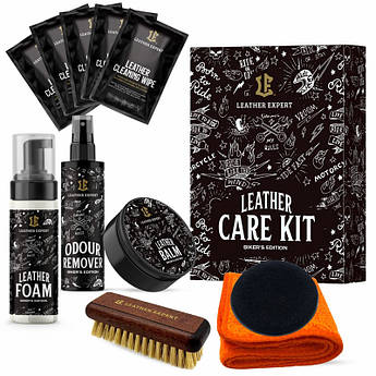 Комплект для очищення й догляду за шкірою мотоцикла Leather Expert Leather Care Kit Biker's Edition, 2 x 250