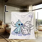 Плюшевий плед ковдра покривало Стич та Ангел Lilo & Stitch 150х200 см, фото 5