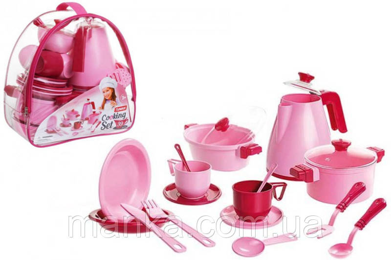 Набір посуду "Cooking Set" 39предметів рожевий 1764 Юніка, фото 1