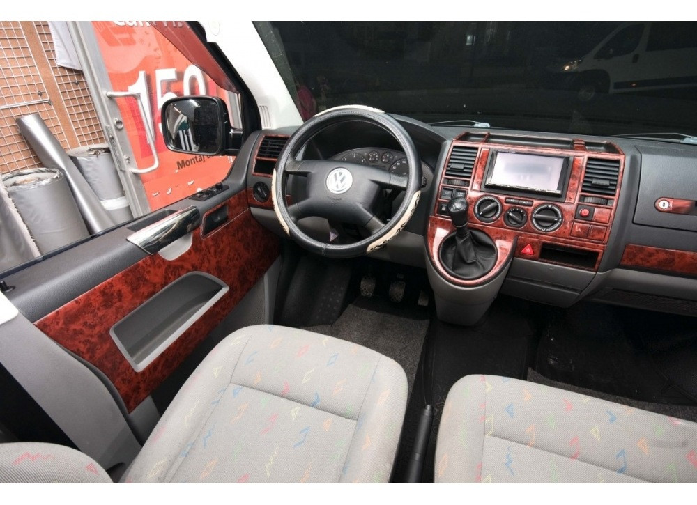 Накладки на панель Дерево для Volkswagen T5 Caravelle 2004-2010 рр, фото 1
