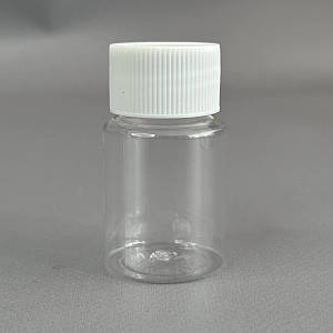 Флакон пластиковий з кришкою Ø32 мм, h -58 мм, об'єм - 30 мл - прозорий