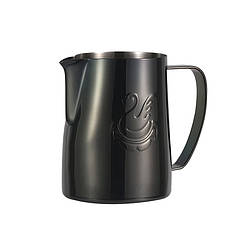 Пічер для молока JibbiJug 400 мл Black молочник для спінювання молока нержавіюча сталь