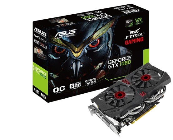 Відеокарта GeForce GTX 1060 6GB Asus Strix Direct CU II OC (STRIX-GTX1060-DC2O6G) Б/В