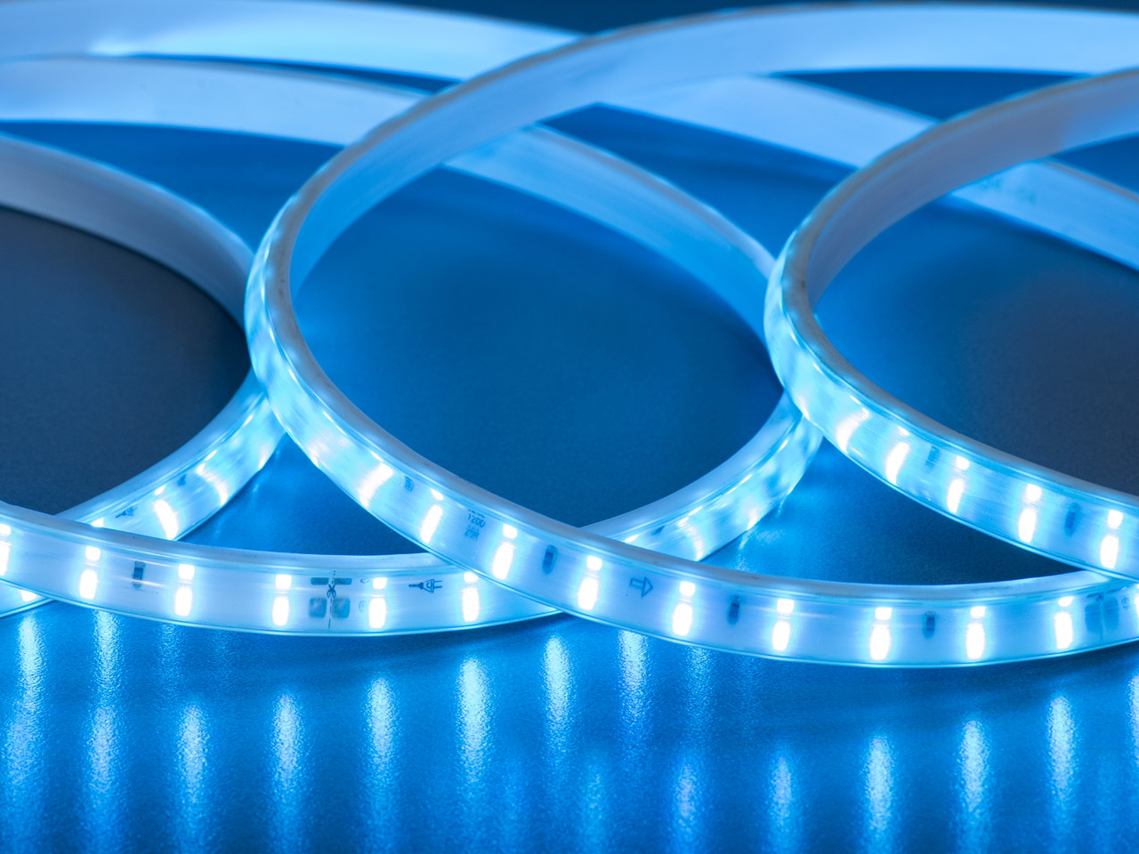 Світлодіодна стрічка Diasha 120 LED 220V IP65 блакитна