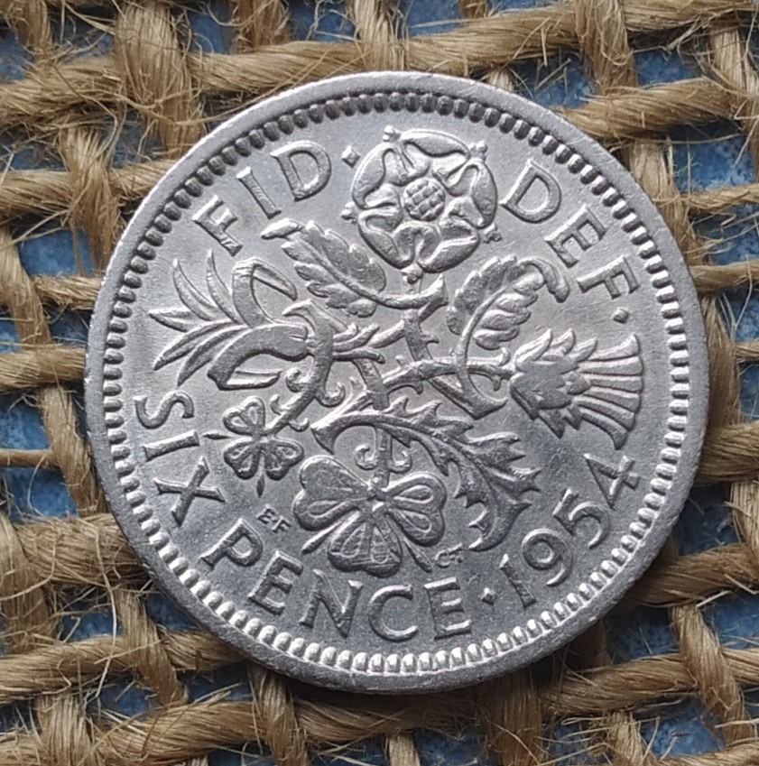 6 пенсiв 1954 року. Велика Британiя