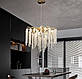 Сучасна кришталева люстра "Гліцинія" на 6 ламп 48см, фото 2