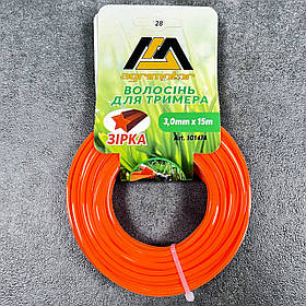 Волосінь для тримера 3 мм 15 м зірка Agrimotor