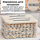 Контейнер ярусний для заморожування пельменів і вареників (4 яруси)/ Лоток для заморожування 4в1 з кришкою, фото 5