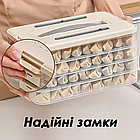 Контейнер ярусний для заморожування пельменів і вареників (4 яруси)/ Лоток для заморожування 4в1 з кришкою, фото 10