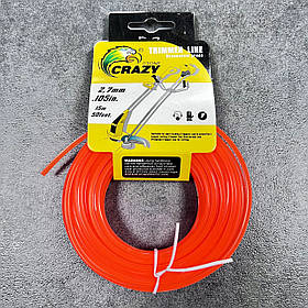 Волосінь для тримера 2.7 мм 15 м звезда CRAZY