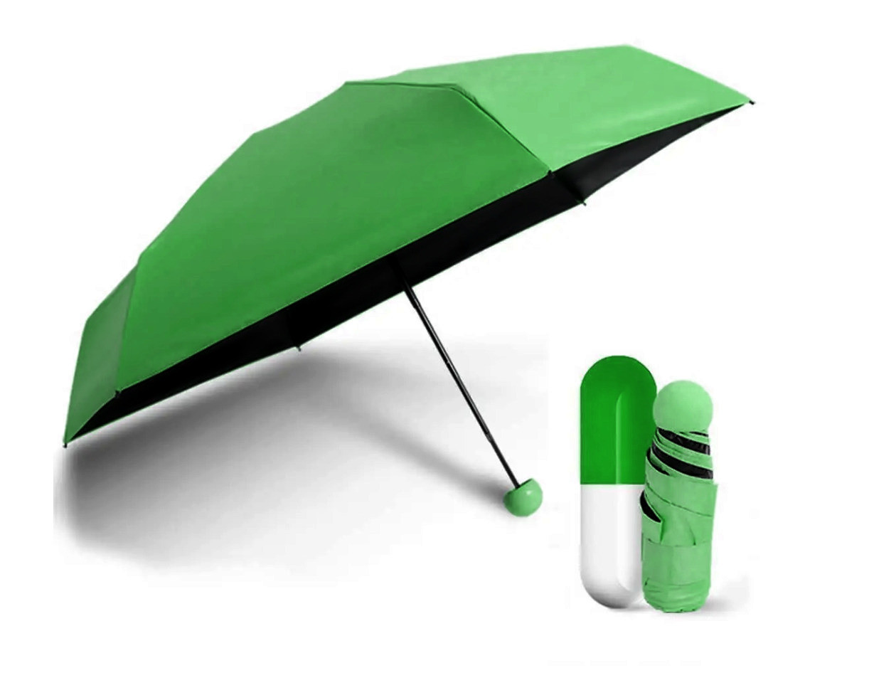 Міні парасолька зонт капсула пілюля Capsule Umbrella Green, фото 1