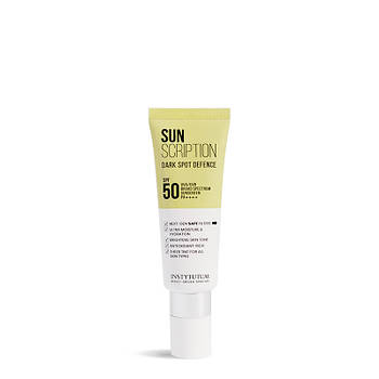 Легкий сонцезахисний крем проти пігментації INSTYTUTUM Sunscription Dark Spot Defence SPF 50