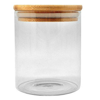 Банка з бамбуковою кришкою 900мл 10*12см R10871-12 G-Rich