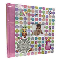 Фотоальбом дитячий Рожевий з віконцем, 200 фото 10*15 см на картонній основі