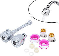 Насадка на кран ShawFly з поворотним розпилювачем 360° – два режими, універсальний конектор, антикорозійний корпус