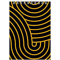 Блокнот А6 на спіралі 96 сторінок у клітинку Axent d8011-03 жовтий