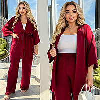 Костюм жіночий лляний кардиган і штани з льону рр.50-52, 54-56, 58-60, фото 3