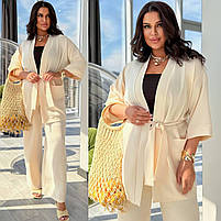 Костюм жіночий лляний кардиган і штани з льону рр.50-52, 54-56, 58-60, фото 8