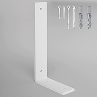 Полкодержатель. Кронштейн. Крепление полки DVK Лофт 190х100 Сталь-5мм. Белый 1шт.