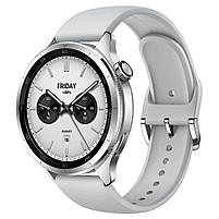 Смарт-годинник Xiaomi Watch S4 Silver + безель Silver-multicolor + захисне скло, фото 3