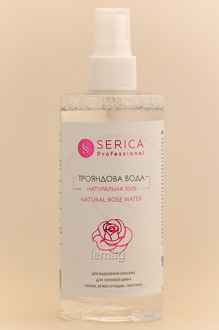 SERICA Тонік до і після депіляції Рожева вода, 300 мл, фото 1