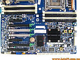 Двопроцессрна материнська плата HP Z820 LGA2011 DDR3 Intel C602 708610-001 618266-003 робоча станція б/в REV 1.01, фото 4